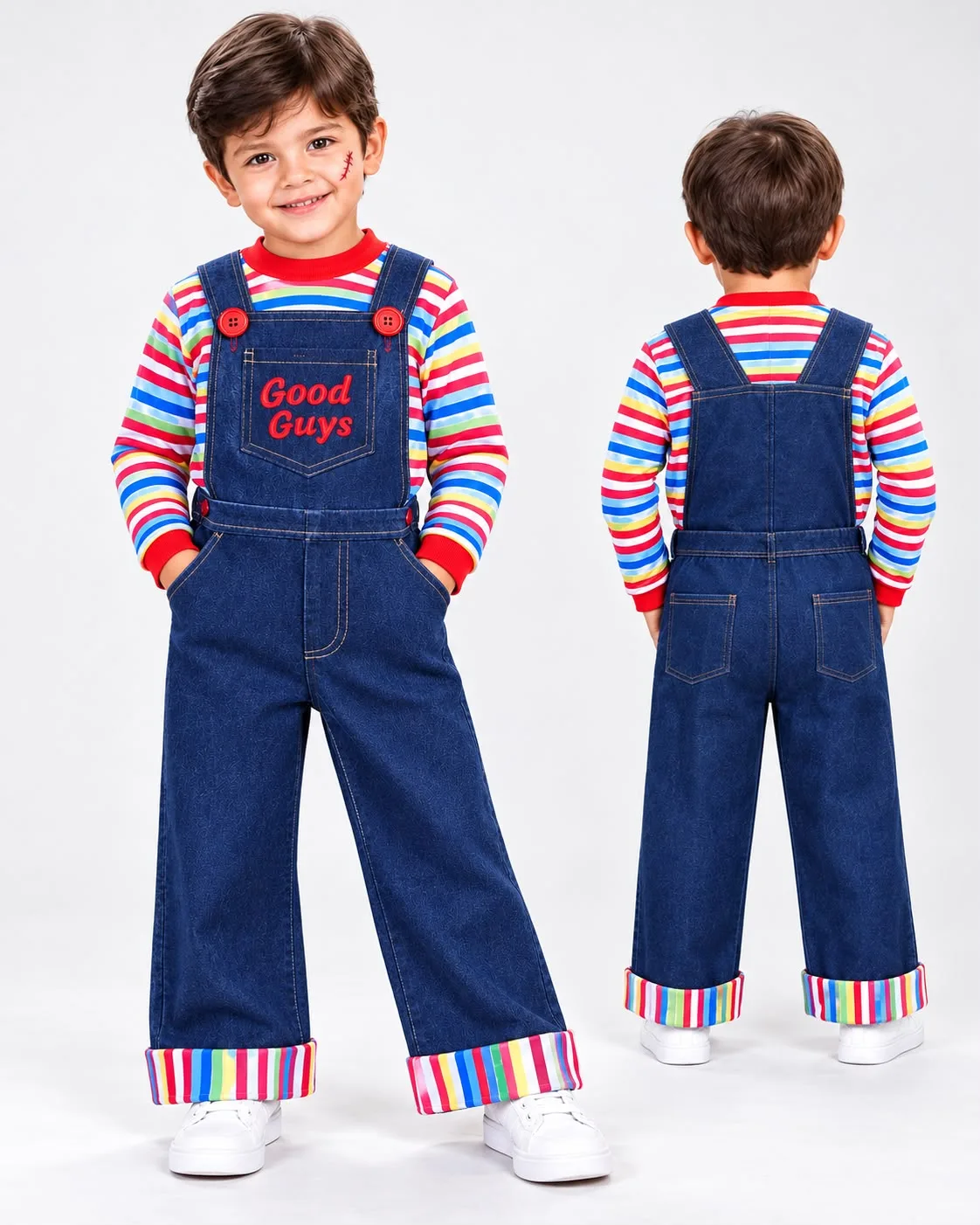 Disfraz Chucky infantil con overol Good Guys