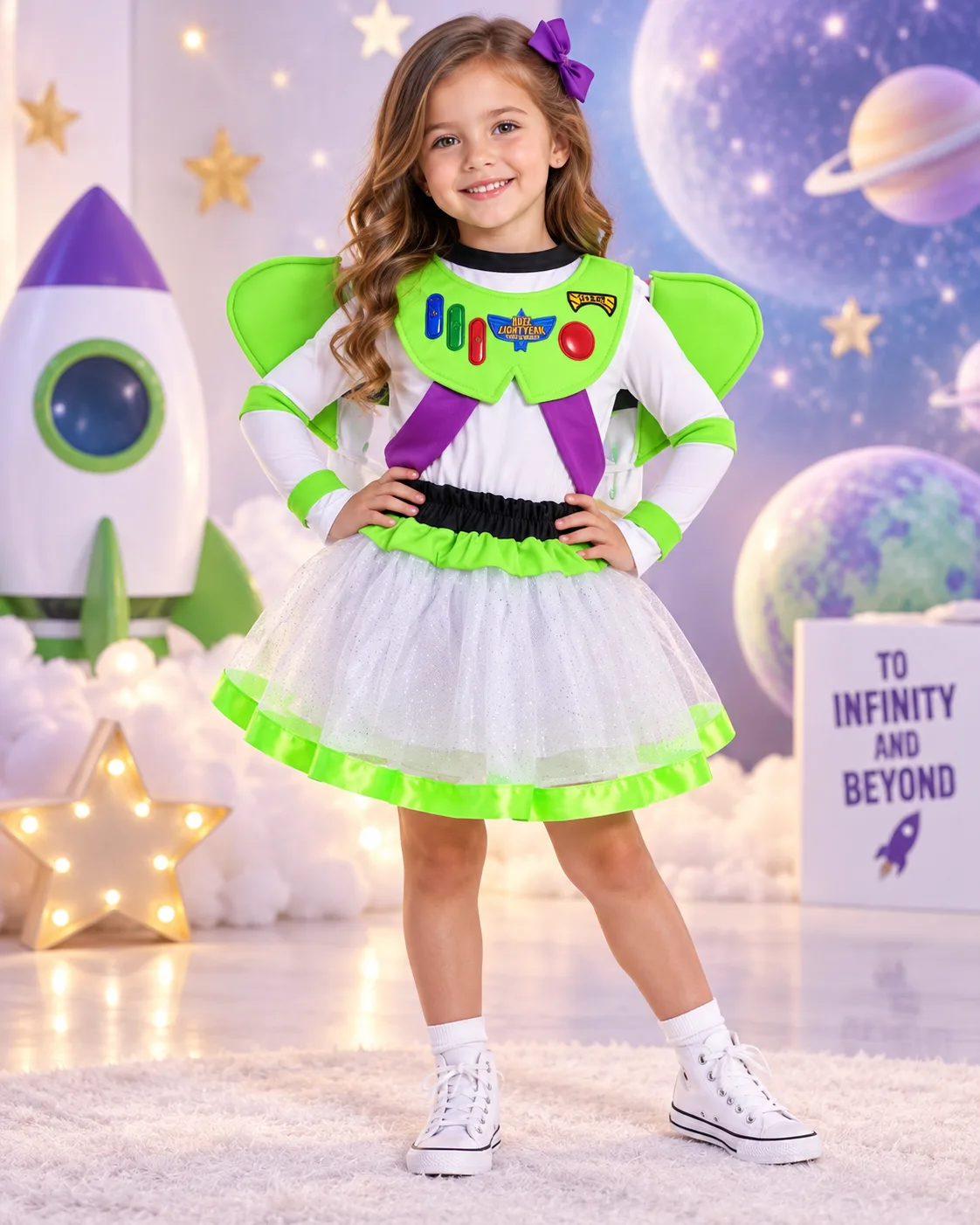 Disfraz vestido de Buzz Lightyear con falda de tul