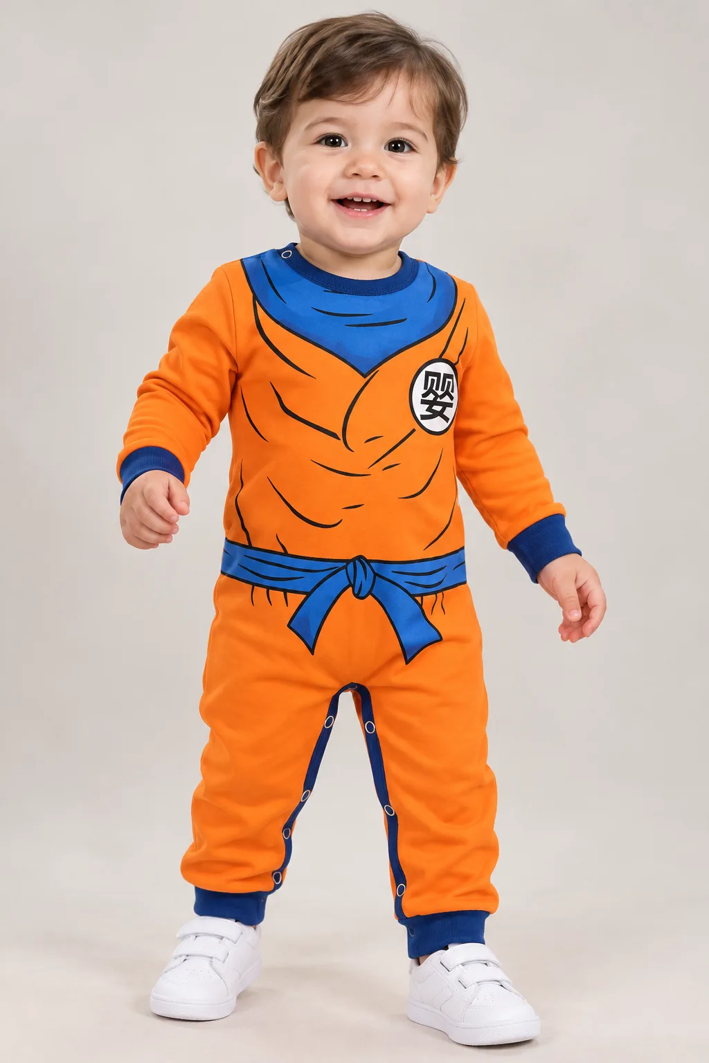 Enterizo disfraz para bebé Goku de manga larga