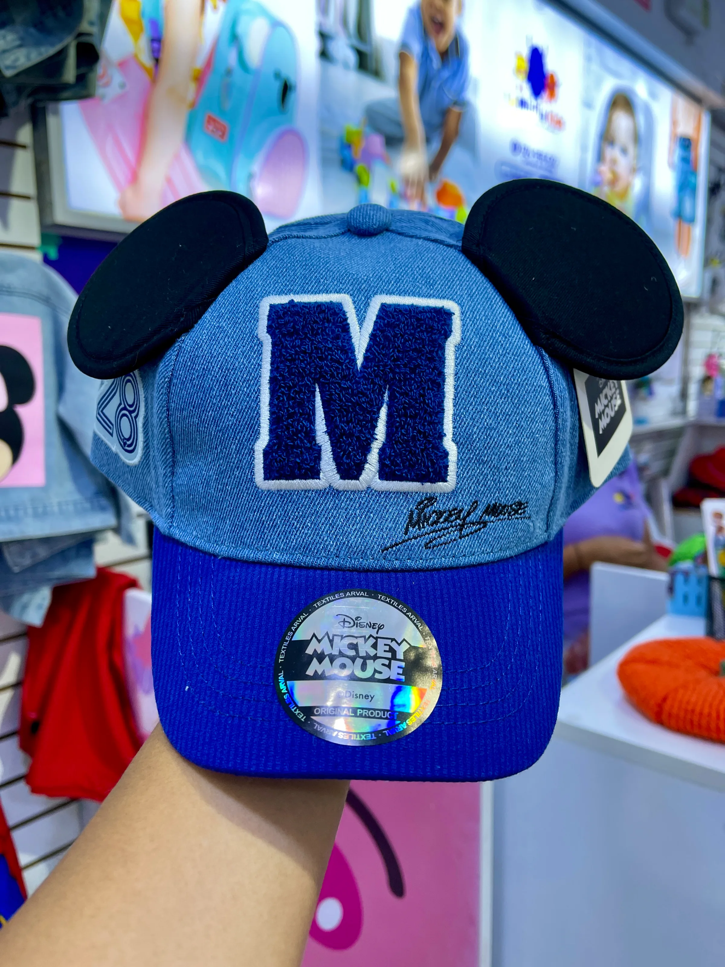 Gorra infantil Mickey Mouse con orejas