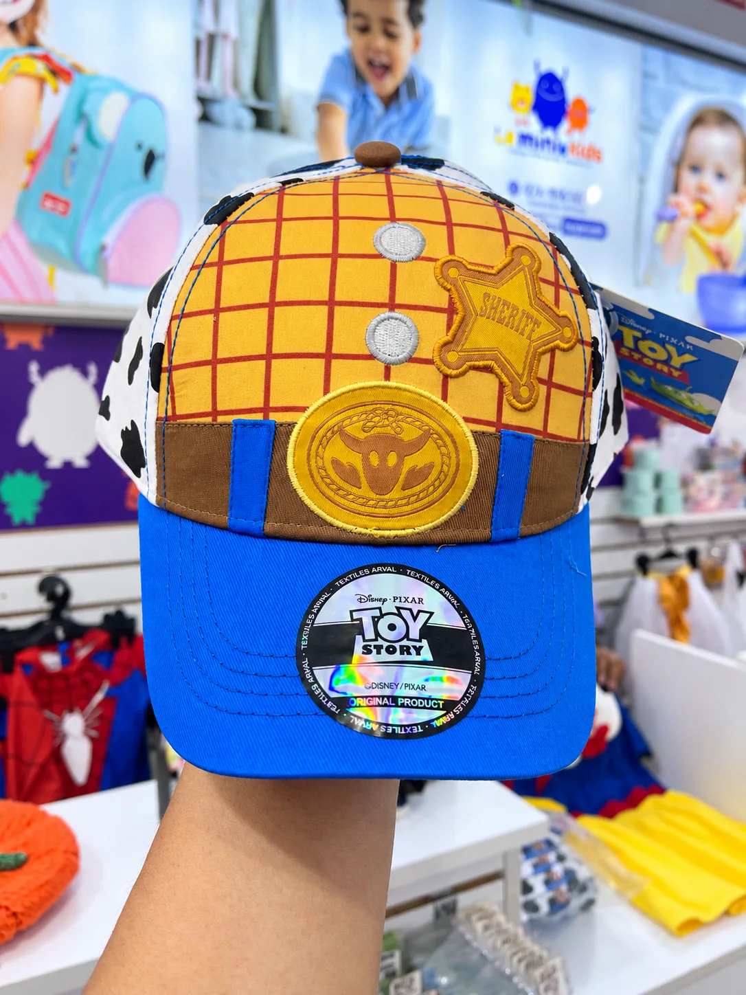 Gorra infantil Woody de Toy Story con visera azul