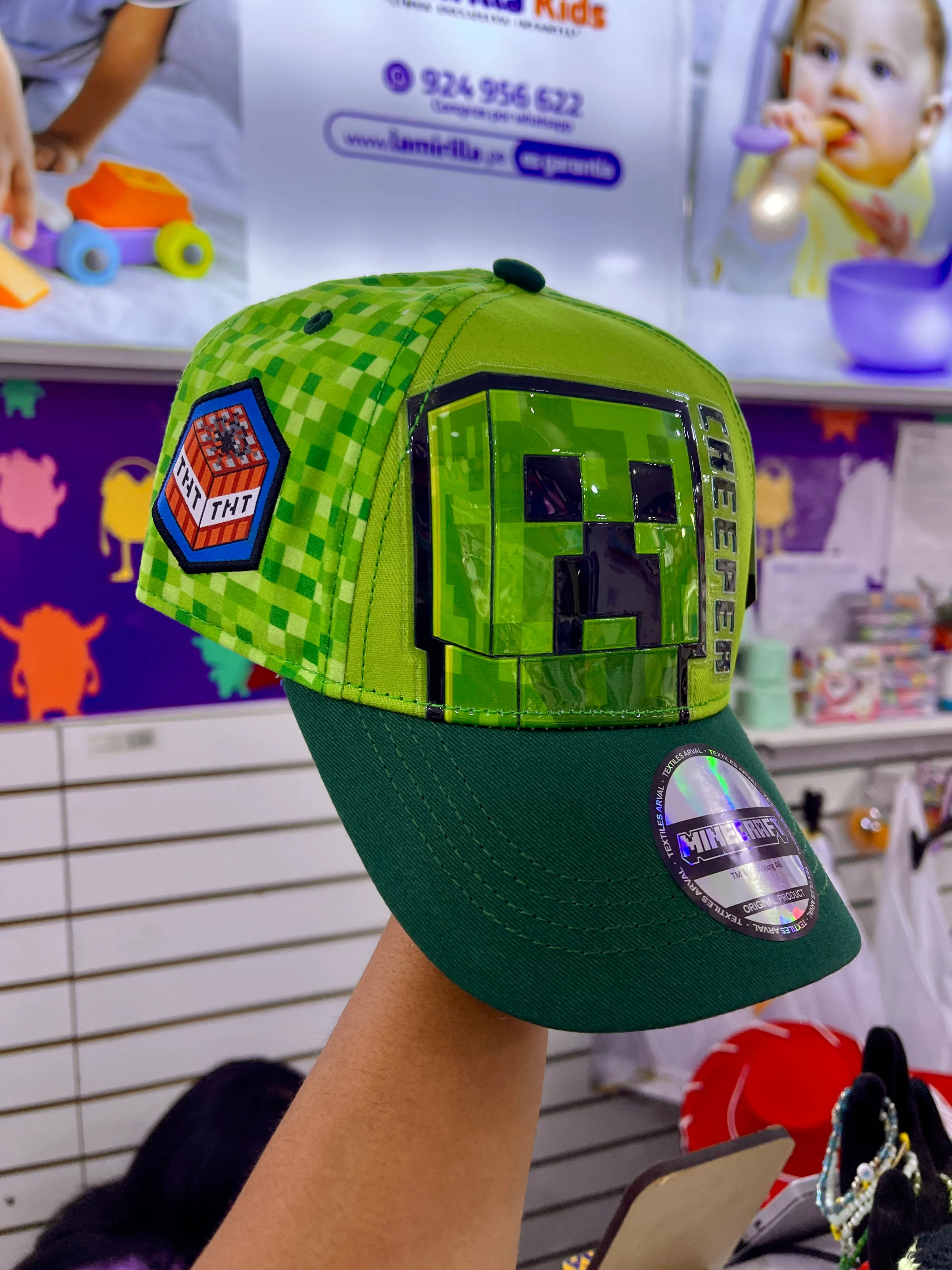 Gorra para sol infantil Minecraft Creeper