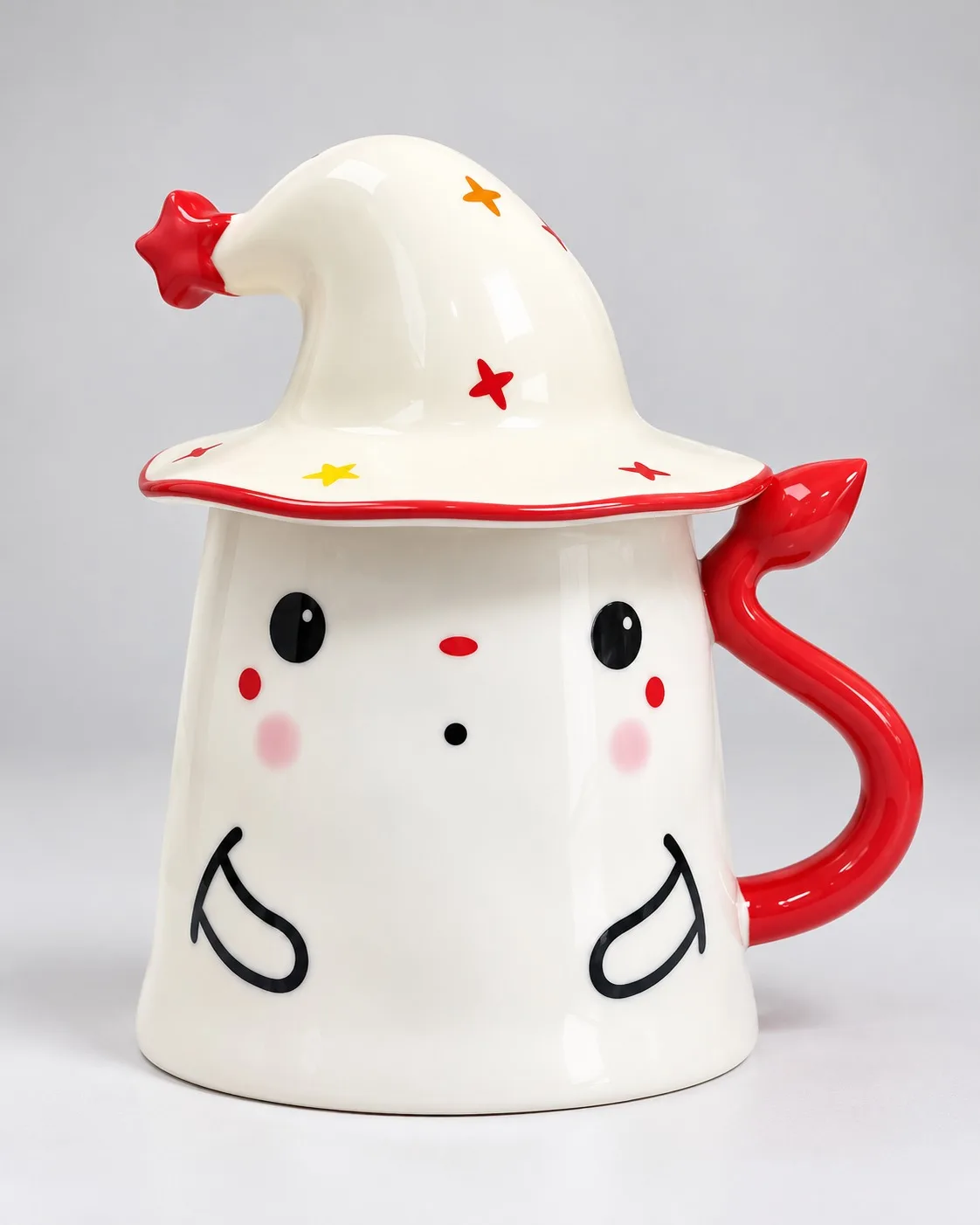 Taza decorativa de Halloween con tapa de sombrero