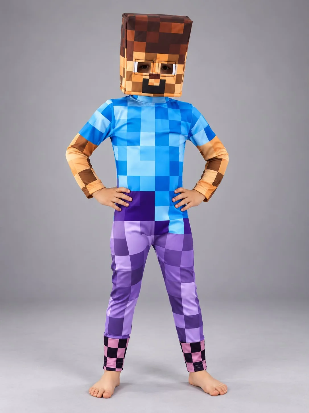 Disfraz Minecraft Steve para Niños