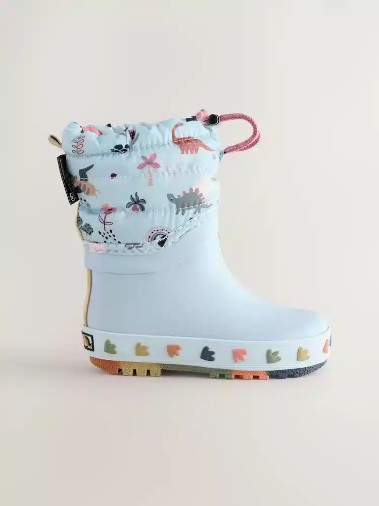 Botas de Agua Dinosaurio Azul con Forro Superior – Calzado Infantil Premium en Importados Europa & UK | La Mirilla Kids