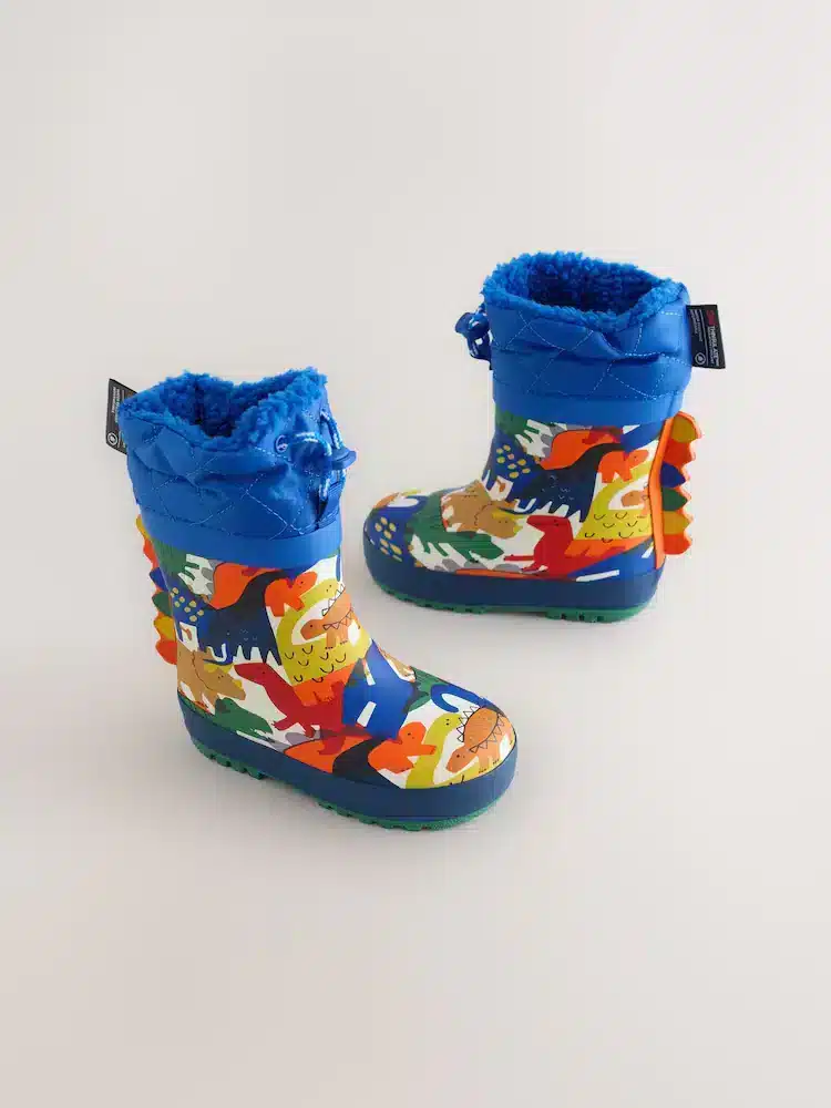 Botas de Agua Dinosaurios Azules con Thinsulate Térmico™ en Importados Europa & UK | La Mirilla Kids
