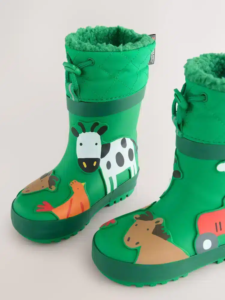 Botas de Agua Verde Animales de Granja con Thinsulate Térmico™ para Niños en Importados Europa & UK - foto 2 | La…