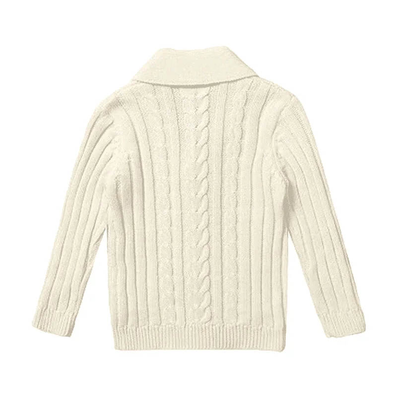 Cárdigan Blanco tejido con Botón en Ropa Infantil | La Mirilla Kids