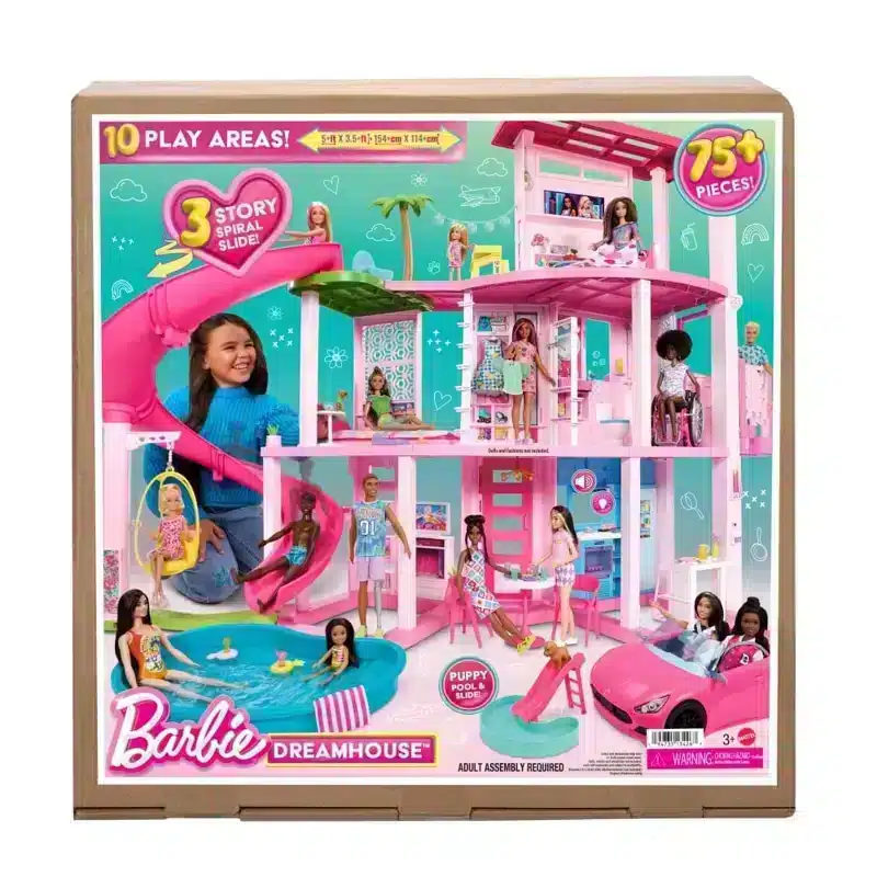 Casa de los Sueños Barbie de 3 Pisos con Piscina y Tobogán