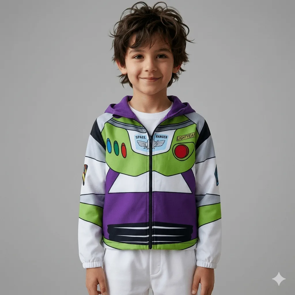 Casaca Cortaviento Buzz Lightyear Impermeable con Forro Micropolar en Ropa Infantil | La Mirilla Kids