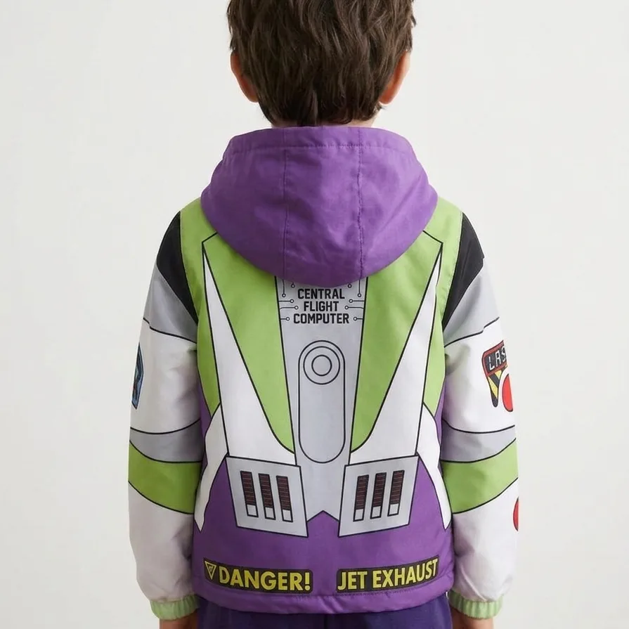 Casaca Cortaviento Buzz Lightyear Impermeable con Forro Micropolar en Ropa Infantil - foto 2 | La Mirilla Kids