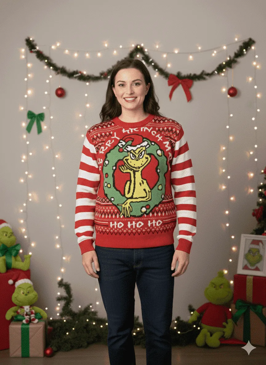 Chompa Navideña de Grinch en Navidad - foto 5 | La Mirilla Kids