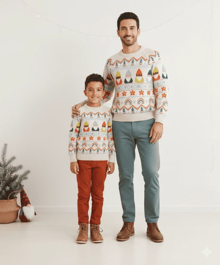 Chompa Navideña Duendes Navideños | ¡Perfecta para Toda la Familia! en Navidad - foto 3 | La Mirilla Kids · Vista 4