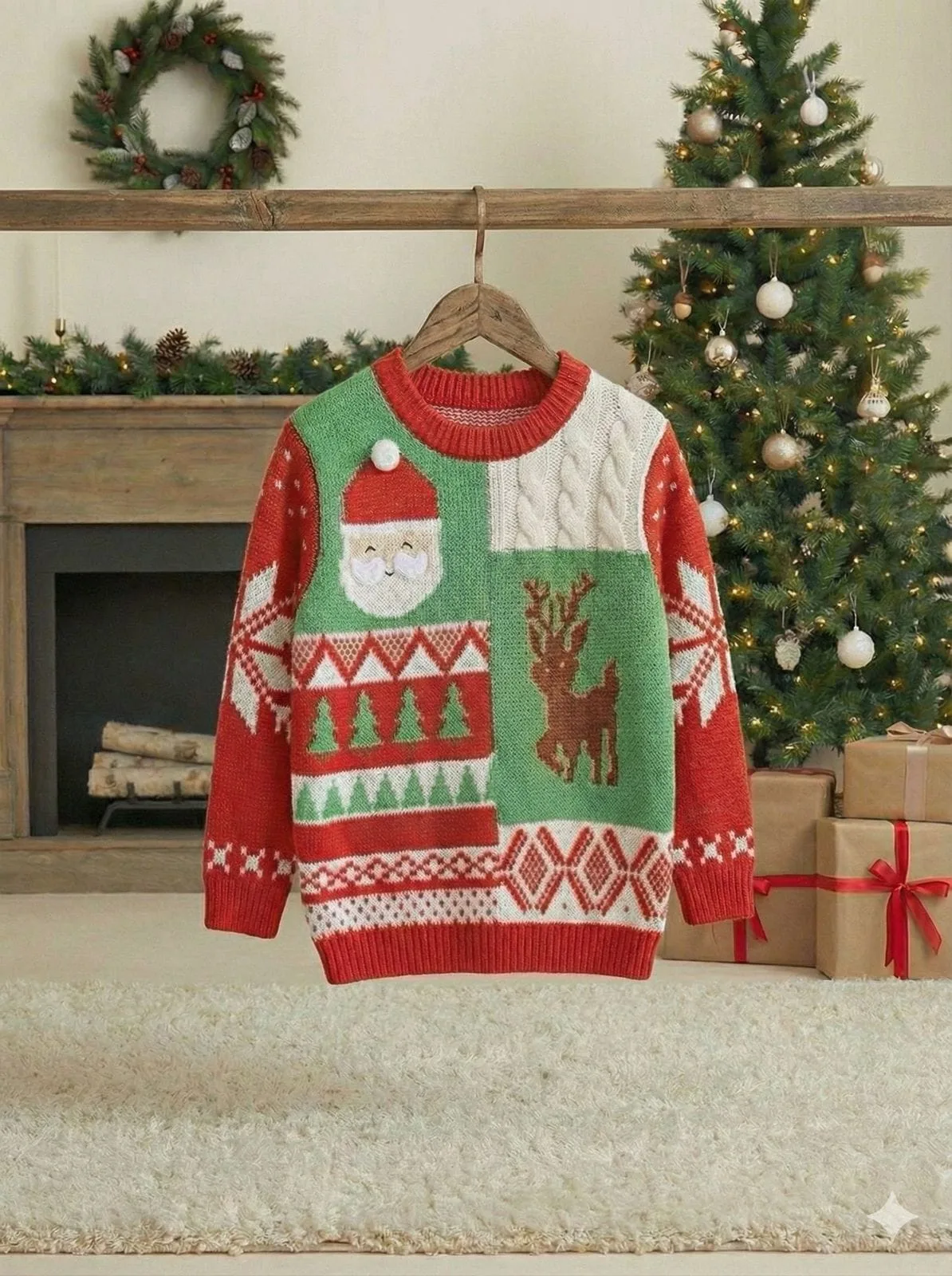 Chompa Navideña Familiar Papá Noel y Renito – Para Niños y Adultos en Navidad - foto 5 | La Mirilla Kids