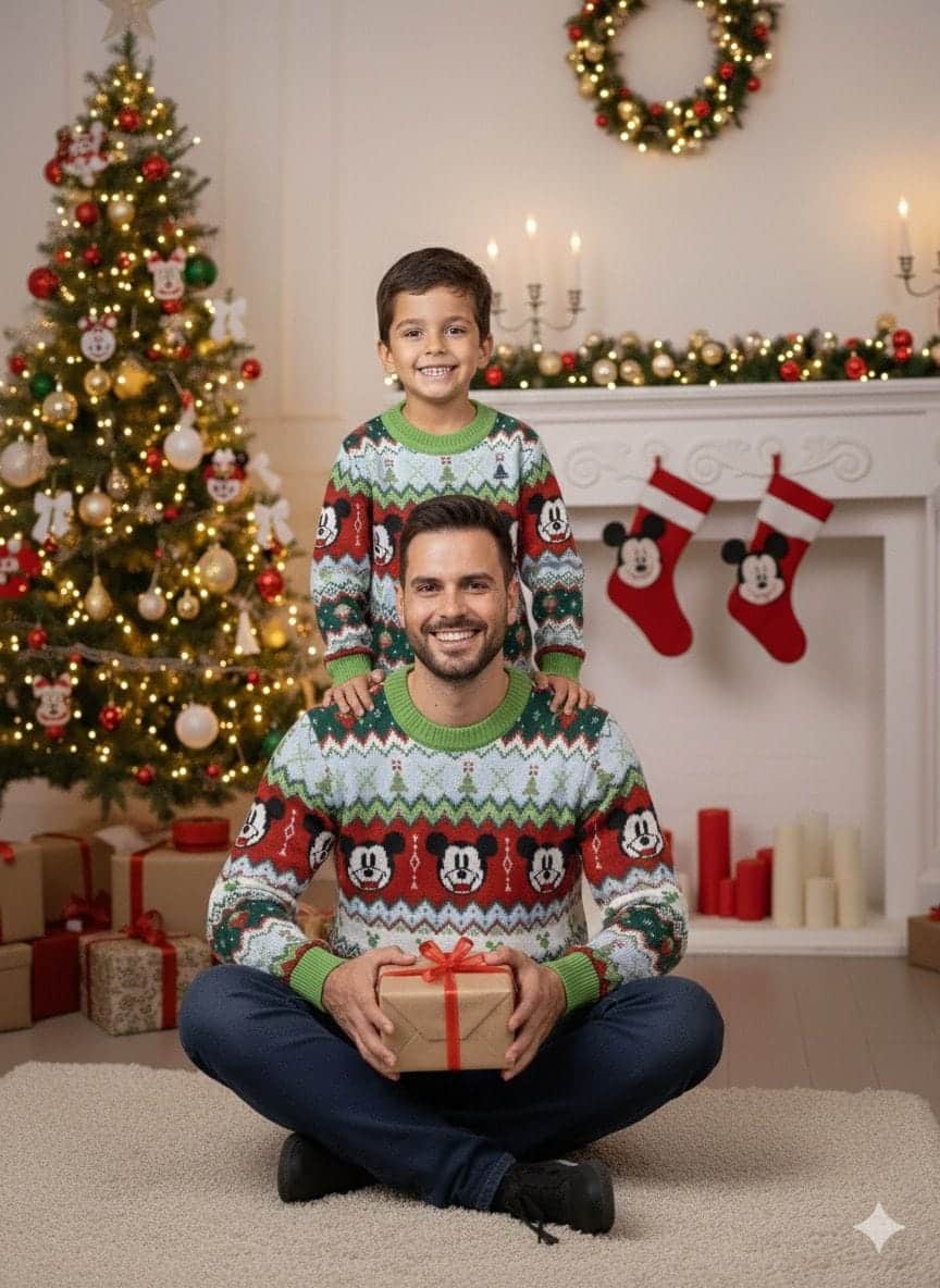Chompa Navideña Mickey Mouse | ¡Estilo y Diversión para Navidad!