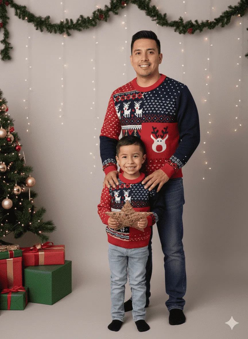 Chompa Navideña Rodolfo el Reno en Navidad - foto 4 | La Mirilla Kids