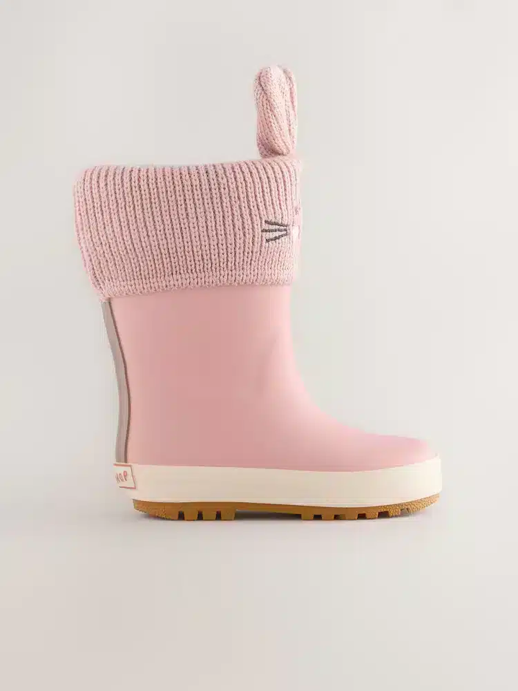 Conejito Rosa Botas de Agua con Puños Forrados para Niños – Calidad Premium en Importados Europa & UK - foto 2 | La…