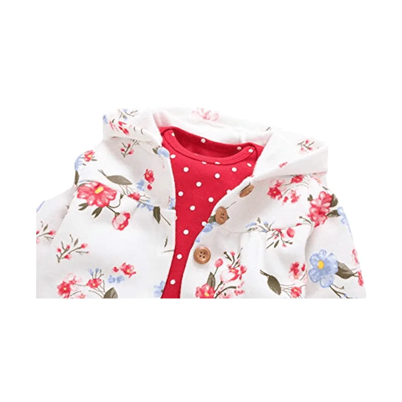 Conjunto de 3 piezas Bebé Rosas en Bebés | La Mirilla Kids