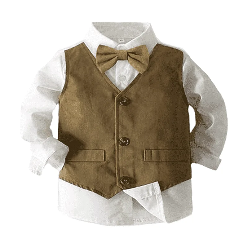 Conjunto de Caballero para Niño Beige en Ropa Infantil | La Mirilla Kids