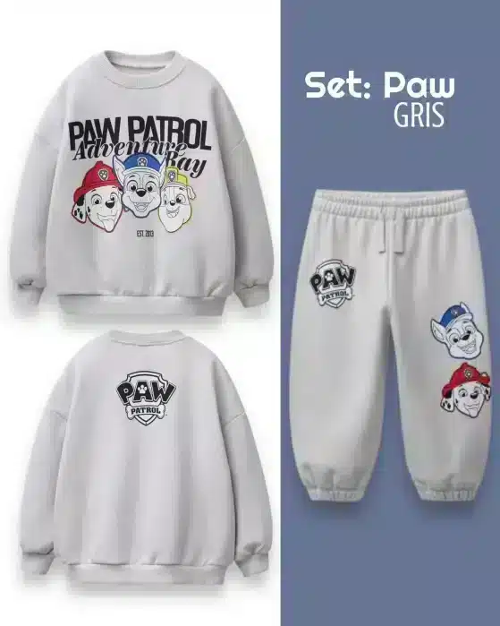 Conjunto Paw Patrol para Niños Color Gris