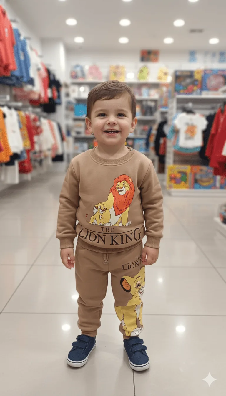 Conjunto Rey León Color Marrón para Niños – Ropa Infantil Divertida y Cómoda