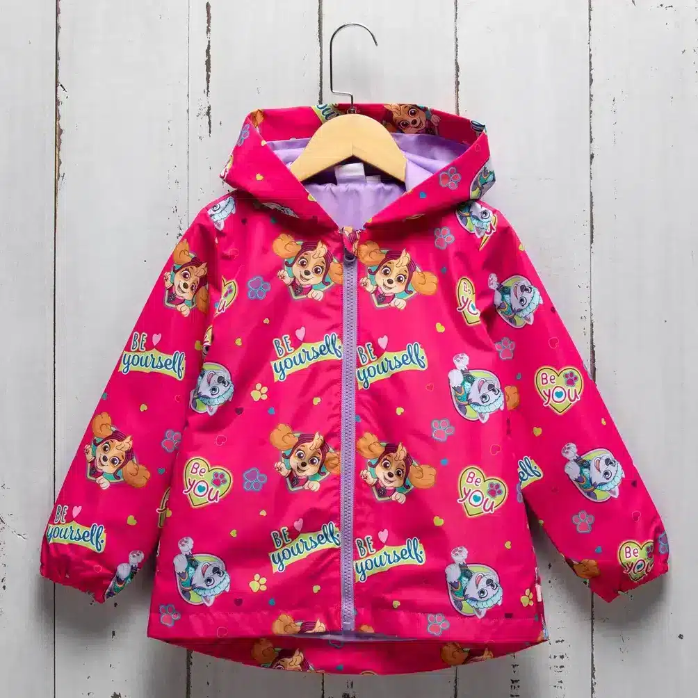 Cortaviento Paw Patrol para Niñas con Bolsa Portable