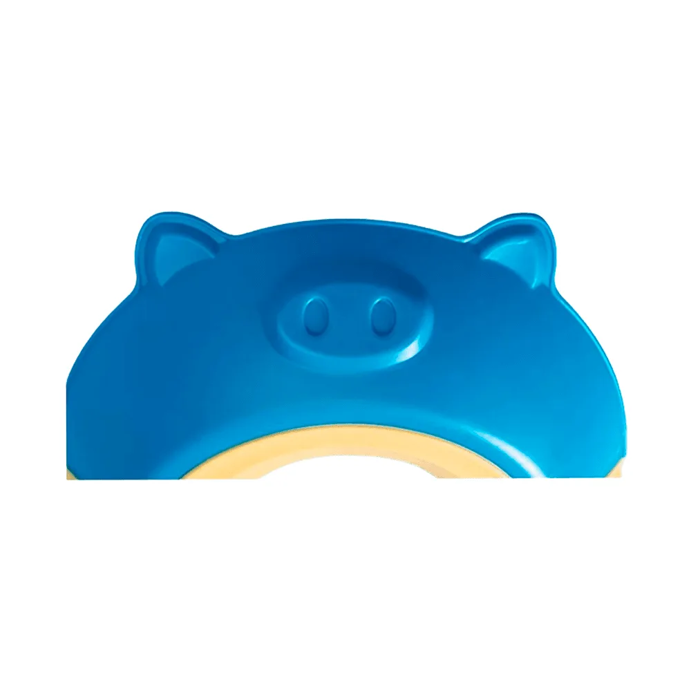 Gorro de ducha Chanchito azul en Bebés | La Mirilla Kids