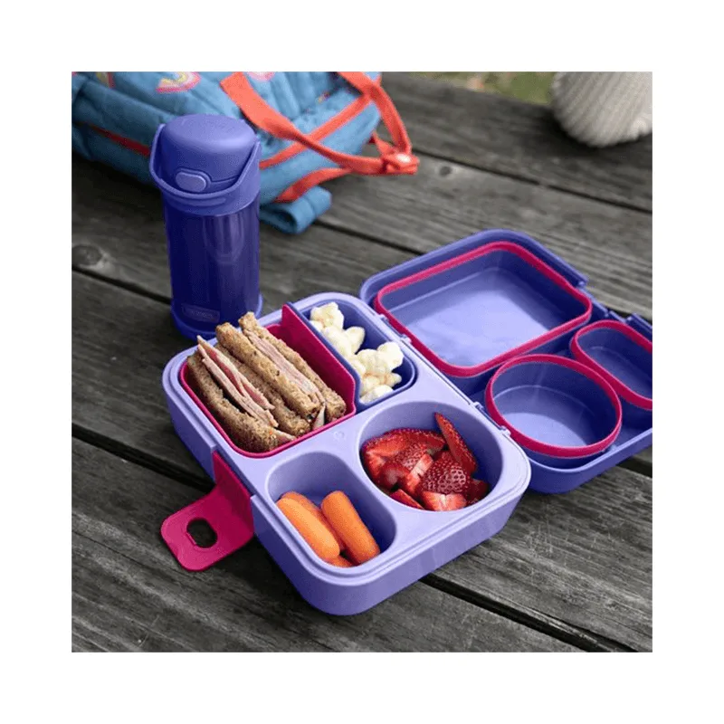 Lonchera Modular Thermos Lila para Niñas: Organizador Escolar Libre de BPA en Loncheras - foto 2 | La Mirilla Kids