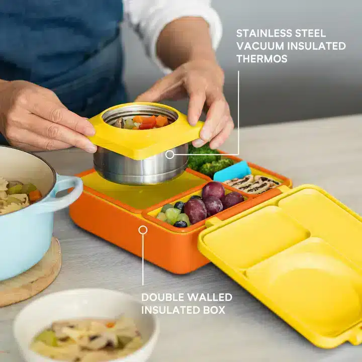 Lonchera OmieBox Amarillo – Ideal para Niños en Loncheras - foto 5 | La Mirilla Kids