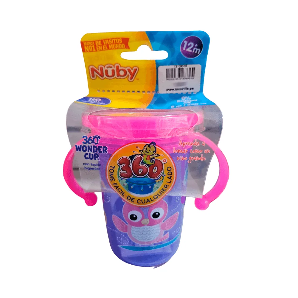 Nuby Vaso 360º Morado en Bebés | La Mirilla Kids