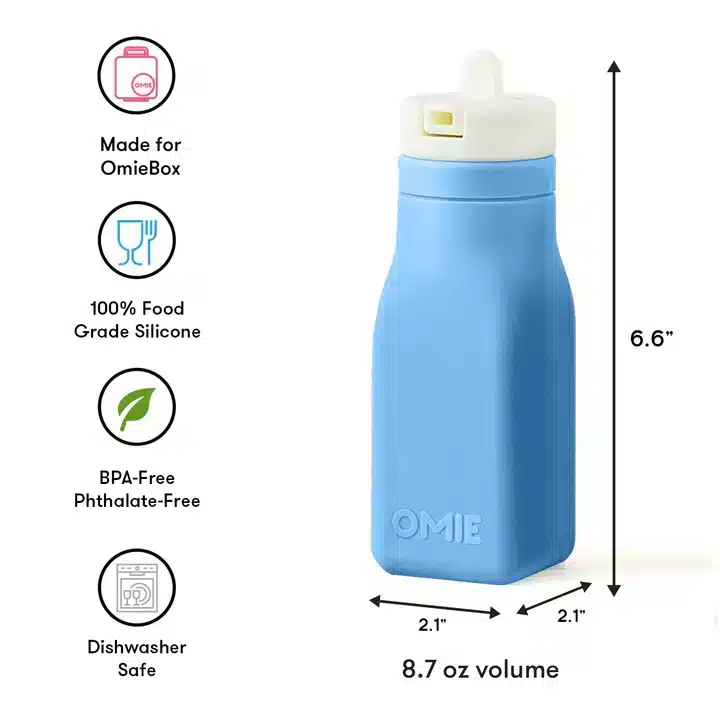 OmieBottle Botella de Agua para Lonchera – Celeste en Tomatodos y termos - foto 3 | La Mirilla Kids