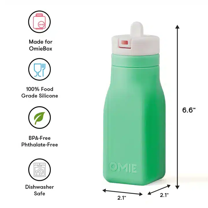 OmieBottle Botella de Agua para Lonchera – Verde en Tomatodos y termos - foto 3 | La Mirilla Kids