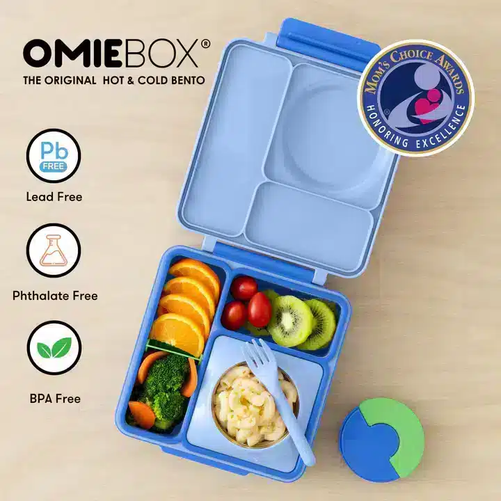 OmieBox – Lonchera Térmica Bento para Niños (Comida Fría y Caliente) – Celeste/Azul en Loncheras - foto 2 | La…