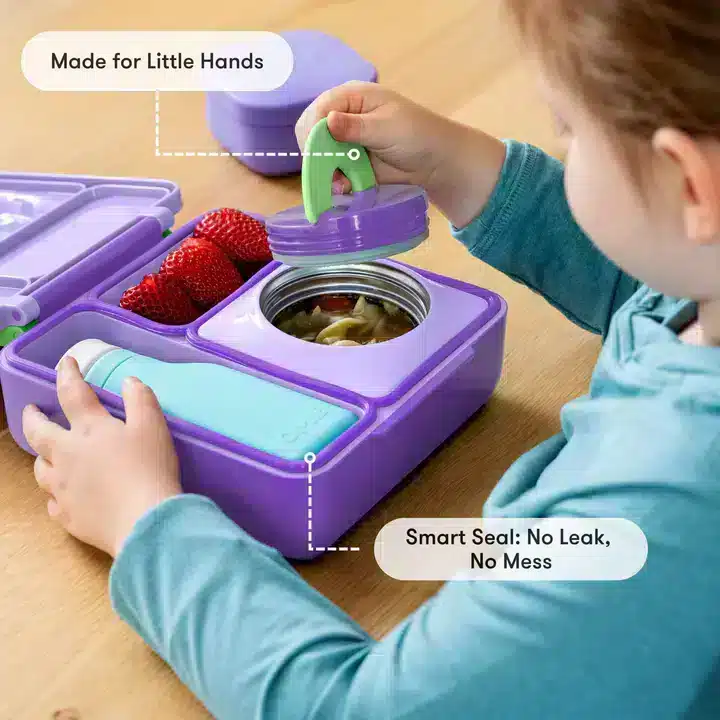 OmieBox Lonchera Térmica Bento para Niños – Lila / Morado en Loncheras - foto 5 | La Mirilla Kids