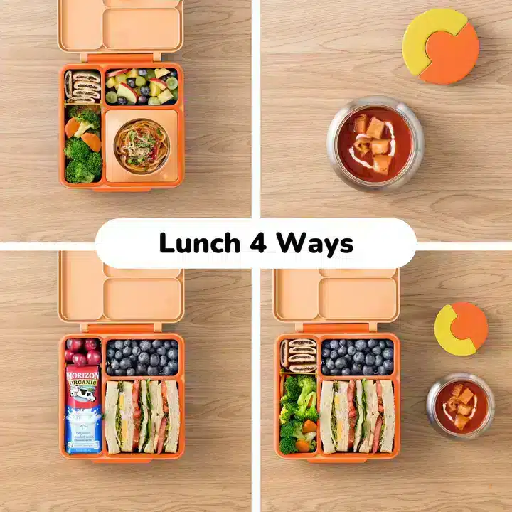 OmieBox Lonchera Térmica Bento para Niños – Melón / Anaranjado en Loncheras - foto 3 | La Mirilla Kids