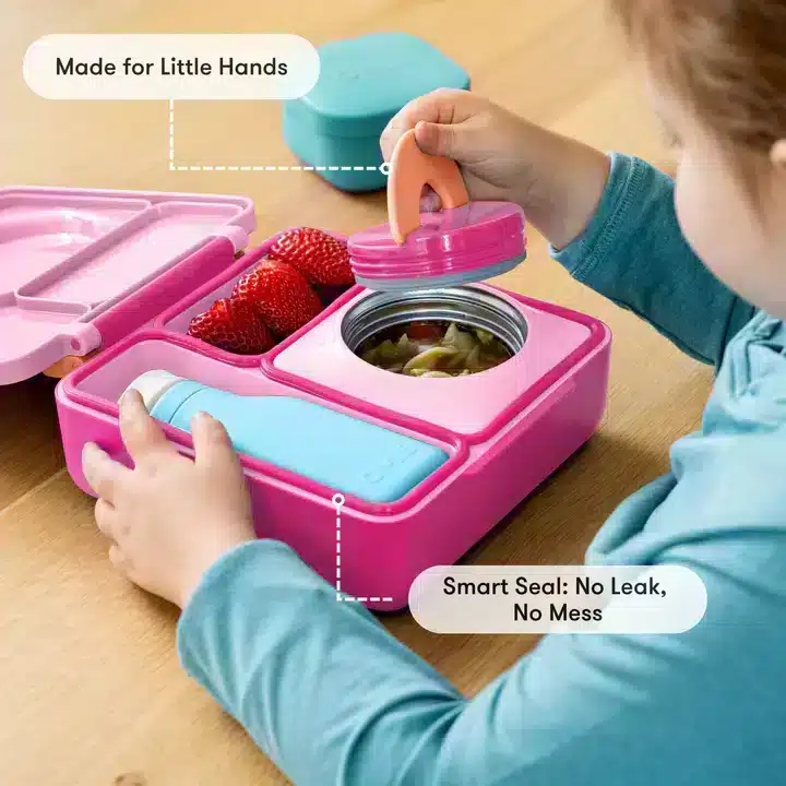 OmieBox Lonchera Térmica Bento para Niños – Rosado/Fucsia en Loncheras - foto 5 | La Mirilla Kids