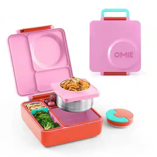 OmieBox Rosada – Lonchera Térmica y Compartimentos Bento