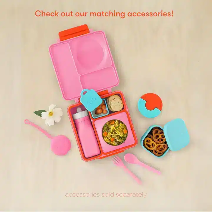 OmieBox Rosada – Lonchera térmica y compartimentos bento en Loncheras | La Mirilla Kids
