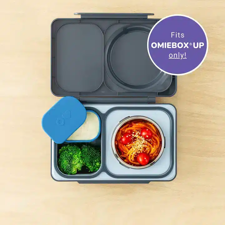 OmieBox UP Dip Containers Azul/Anaranjado – Set de 2 unidades en Accesorios de lonchera - foto 2 | La Mirilla Kids