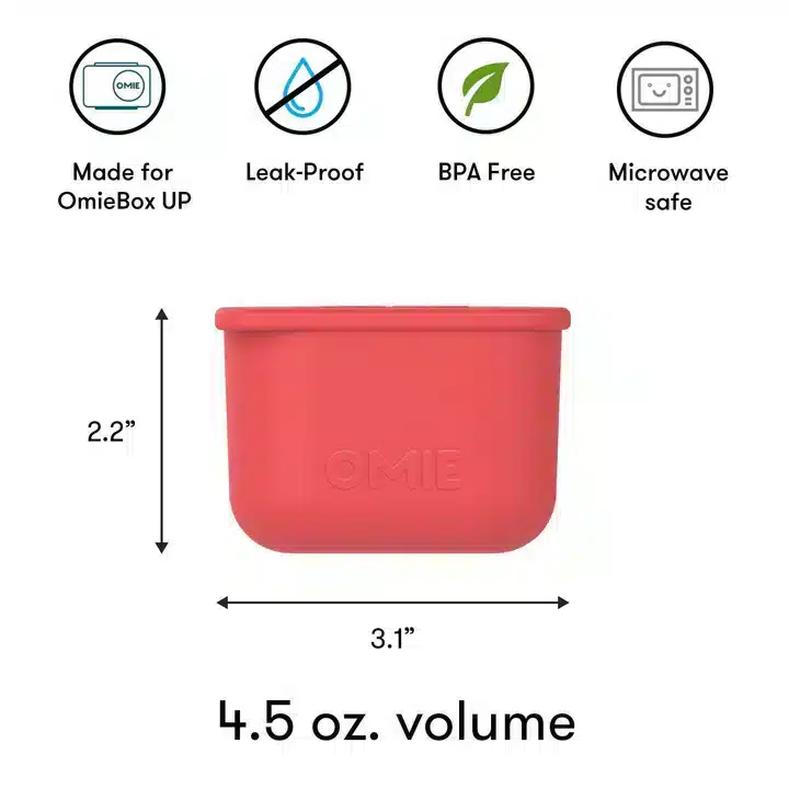 OmieBox UP Dip Containers Rosa/Turquesa – Set de 2 unidades en Accesorios de lonchera - foto 3 | La Mirilla Kids