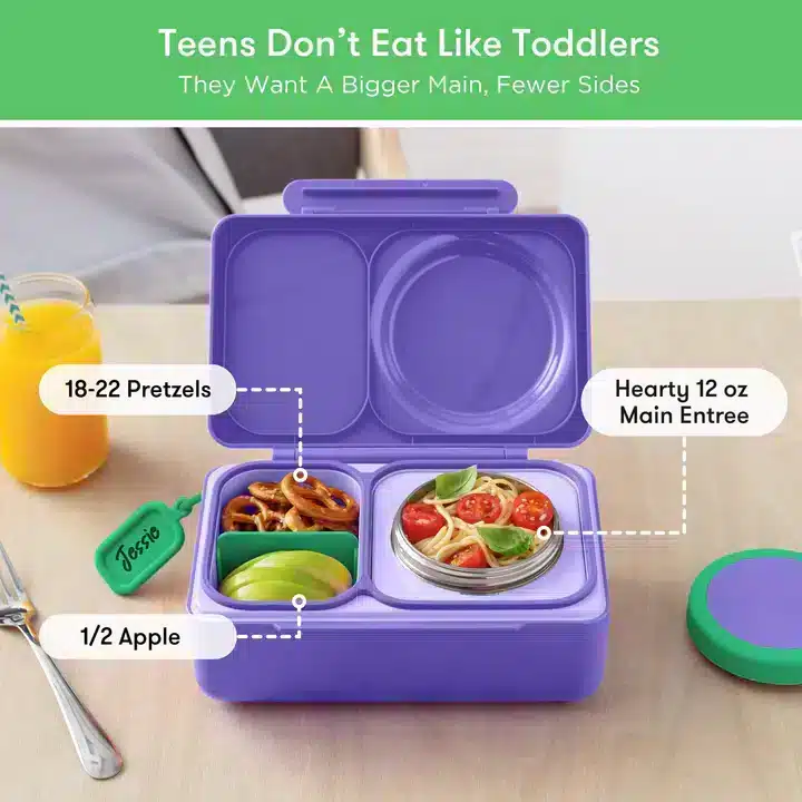 OmieBox UP Lonchera Térmica Bento para Niños – Morado en Loncheras - foto 2 | La Mirilla Kids