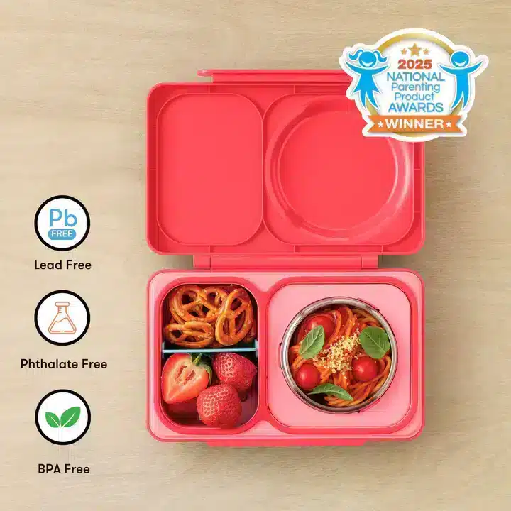 OmieBox UP Lonchera Térmica Bento para Niños – Rojo en Loncheras | La Mirilla Kids