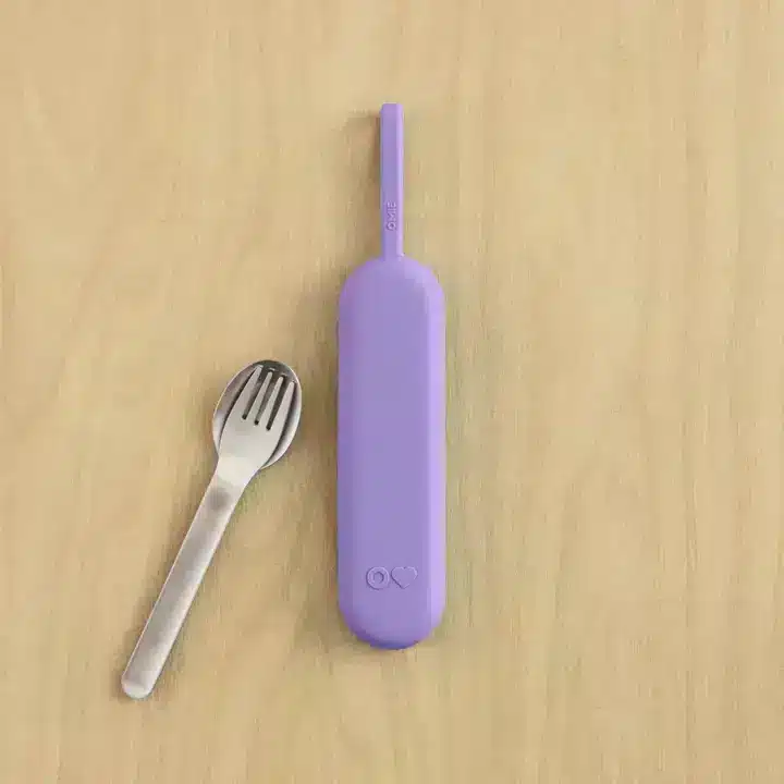 OmieBox UP Pod Set de Cubiertos de Acero Inoxidable – Morado en Accesorios de lonchera - foto 2 | La Mirilla Kids
