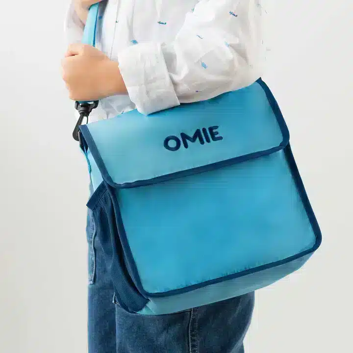 OmieTote Lonchera de Tela Plegable y Lavable – Celeste en Mochilas escolares - foto 2 | La Mirilla Kids