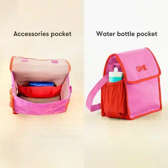 OmieTote Lonchera de Tela Plegable y Lavable – Morado en Mochilas escolares - foto 4 | La Mirilla Kids
