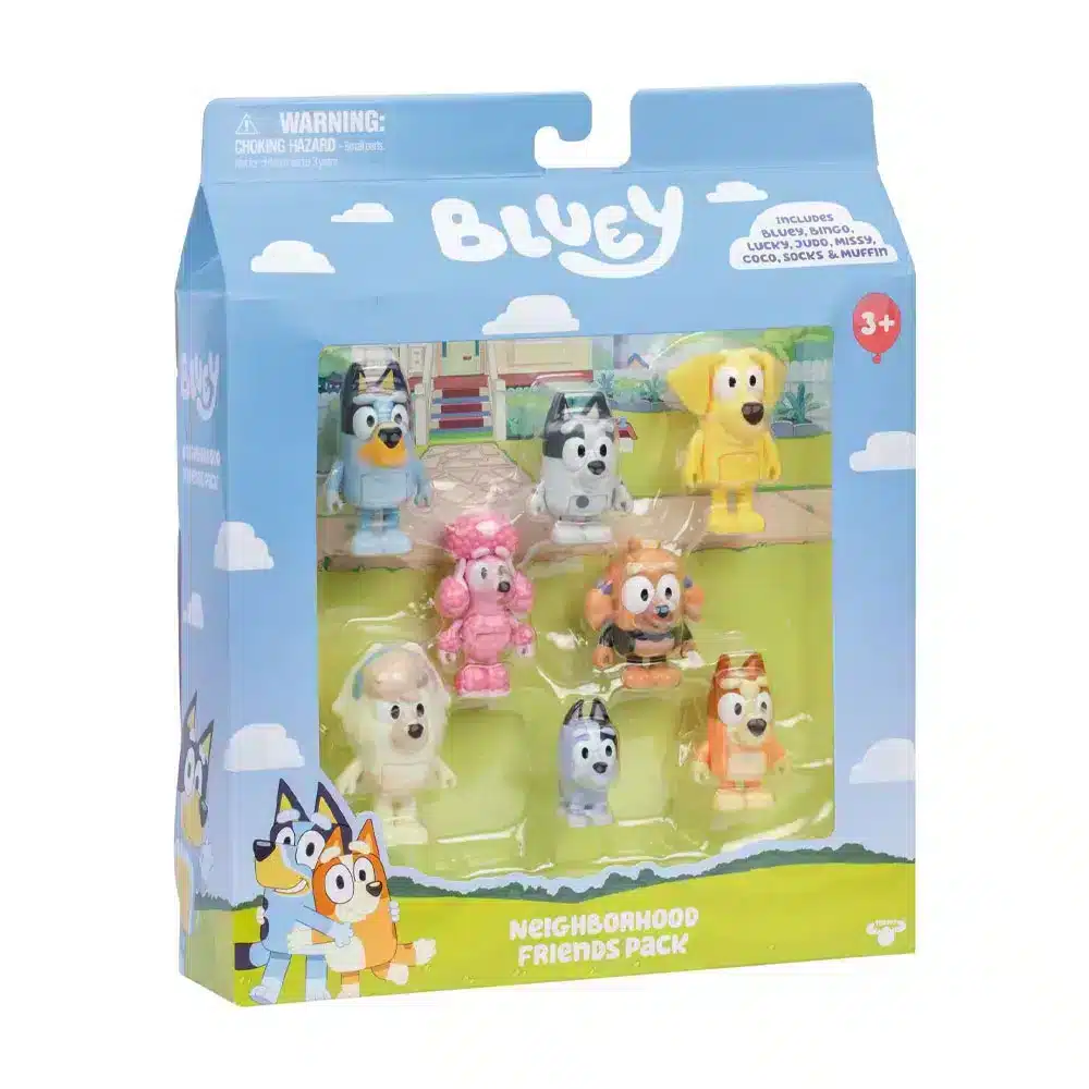 Pack 8 Figuras Bluey Amigos del Vecindario para Niños en Juguetería | La Mirilla Kids