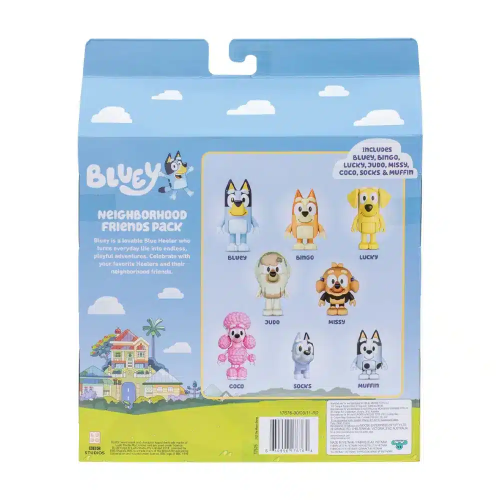 Pack 8 Figuras Bluey Amigos del Vecindario para Niños en Juguetería - foto 5 | La Mirilla Kids