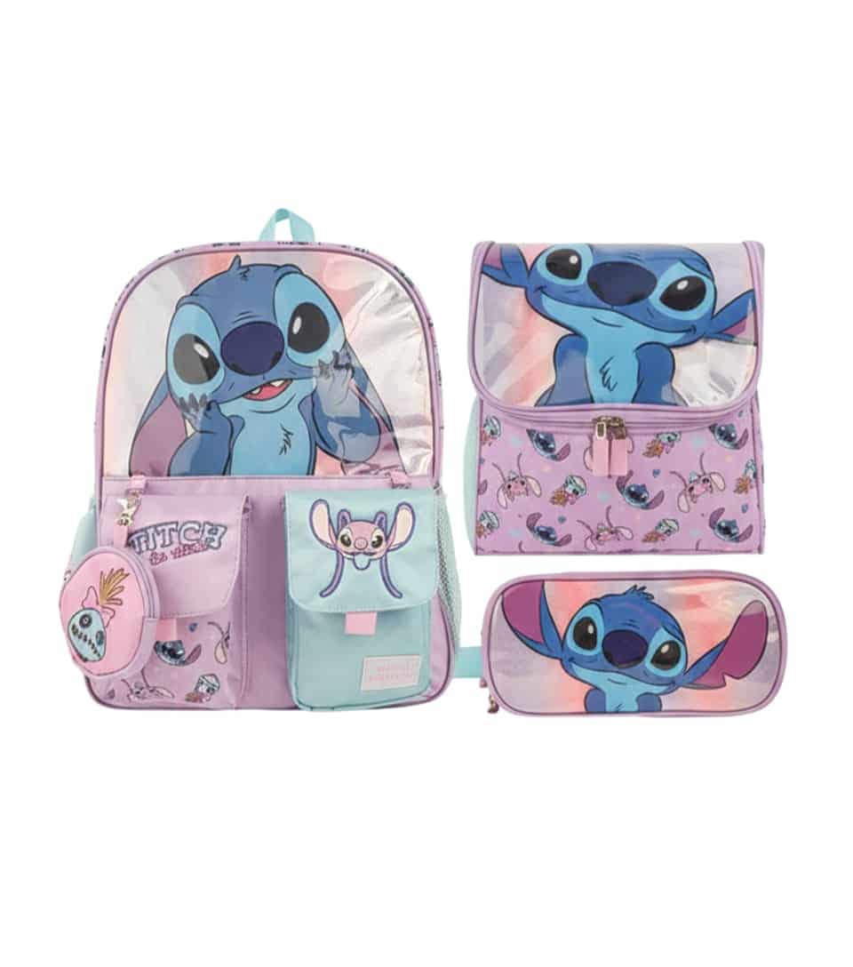 Pack de Mochila Premium Stitch: Colección Escolar Original 3 en 1