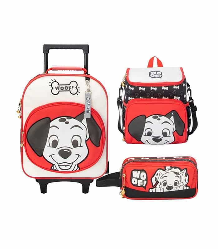 Pack Escolar Maleta Lonchera y Cartuchera 101 Dálmatas Premium – 3 Piezas