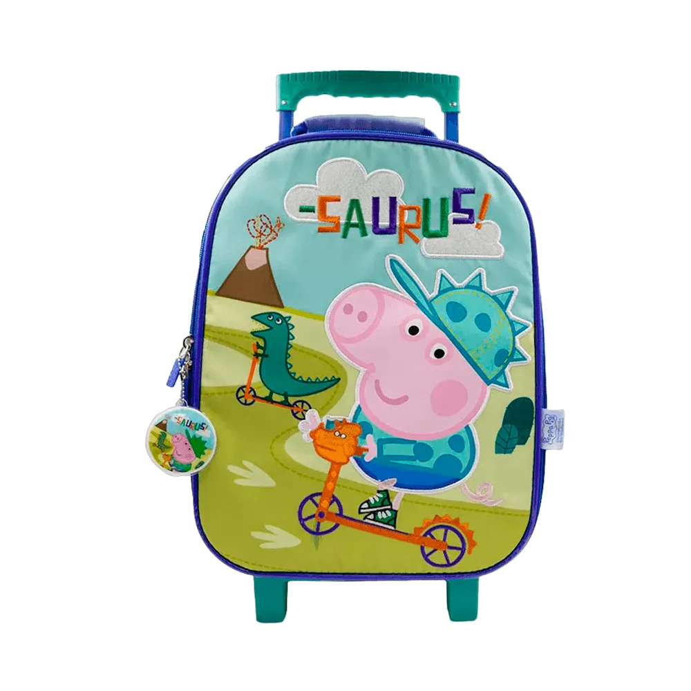 Pack Escolar Nido George Pig Premium: Mochila con Ruedas, Lonchera y Cartuchera en Mochilas escolares | La Mirilla Kids